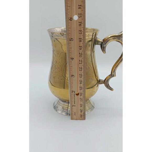 Vintage Engraved Brass Cup/Mug - Picture 4 of 6